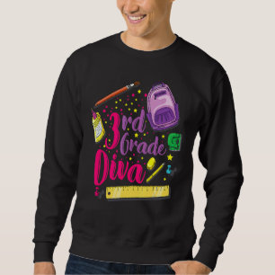 Diva der dritten Klasse, erster Tag der Schulkleid Sweatshirt