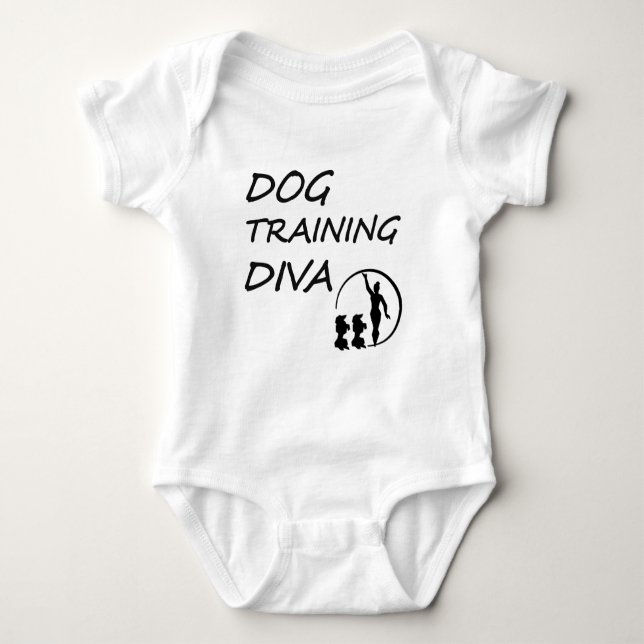 DIVA DES HUNDTRAING SCHWARZWEISS BABY STRAMPLER (Vorderseite)