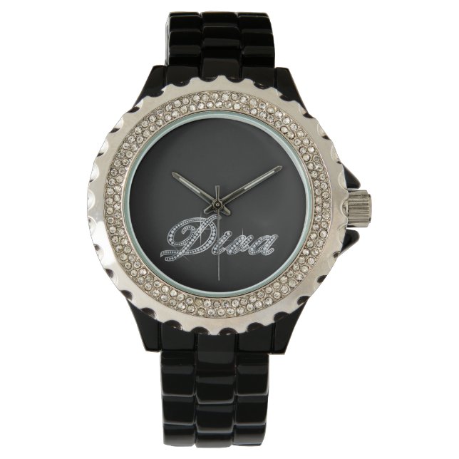Diva "Diamond Bling" Armbanduhr (Vorderseite)