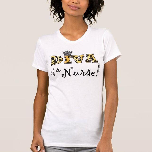 "DIVA einer Krankenschwester!" T-Shirt (Vorderseite)
