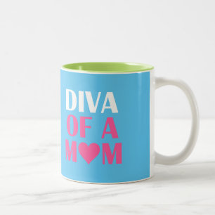 "DIVA EINER MAMA" ZWEIFARBIGE TASSE