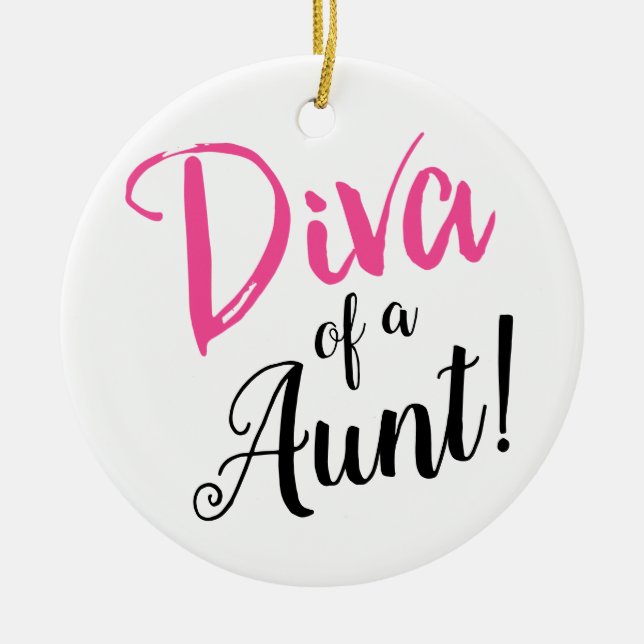 "DIVA einer Tante!" Keramik Keramik Ornament (Vorne)