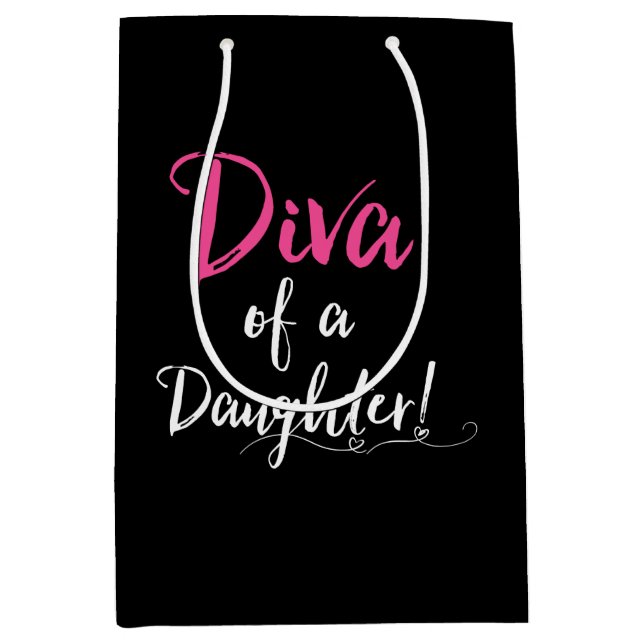 "DIVA einer Tochter" Mittlere Geschenktüte (Vorderseite)