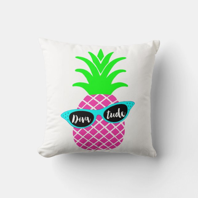 Diva eines Ananas! Kissen (Vorderseite)