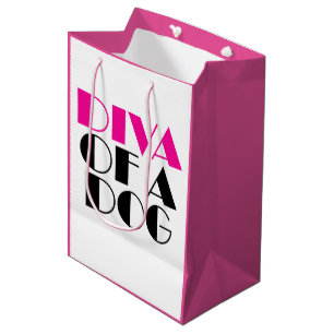 "DIVA eines Hundes" Mittlere Geschenktasche Geschenktüte