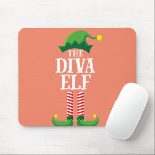 Diva Elf Matching Family Group Weihnachts-Party Mousepad