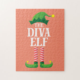 Diva Elf Matching Family Group Weihnachts-Party Puzzle