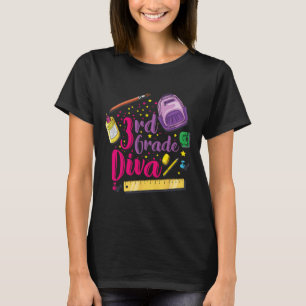 Diva erster Schultag Mädchen Kleidung Gi T-Shirt