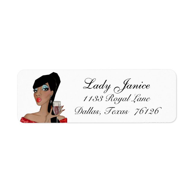 Diva Fabulous Address Label (Vorne)