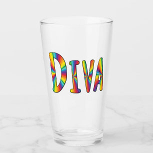 DIVA farbenfrohe Fabelous Campy Glas