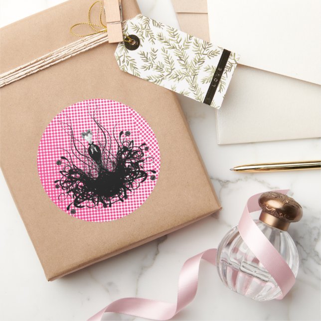 Diva Fashion Sticker - Himbeere Hot Bright Pink (Schenken)