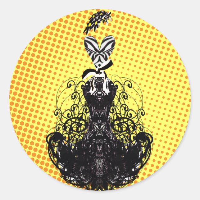 Diva Fashion Sticker - Orange (Vorderseite)