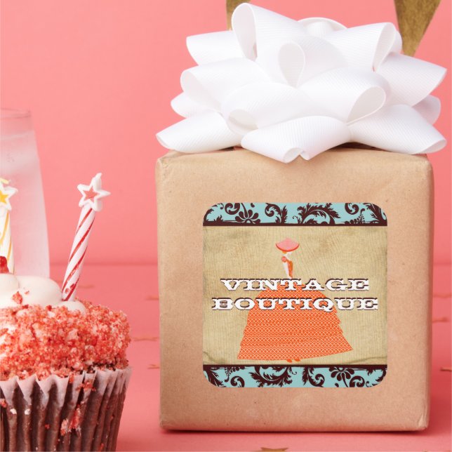 Diva Fashion Sticker Orange Retro Dots (Party)