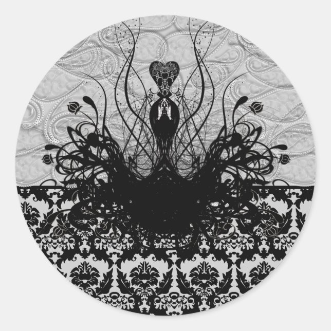 Diva Fashion Sticker - Schwarz und Grau (Vorderseite)