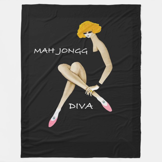 Diva-Fleece-Decke Milliamperestunde Jongg Fleecedecke (Vorderseite)