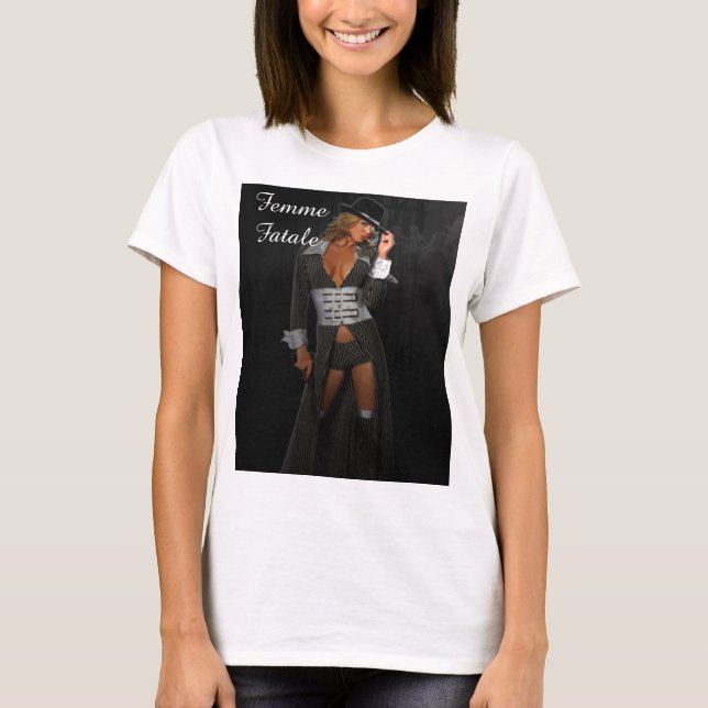 Diva Gangster Femme Fatale T-Shirt (Vorderseite)