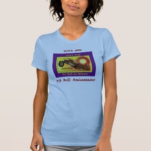 DIVA-HUNDlila Damen-Behälter-Spitze T-Shirt