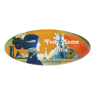 DIVA IN BLAU/HAARSCHÖNHEIT NAMENSCHILD