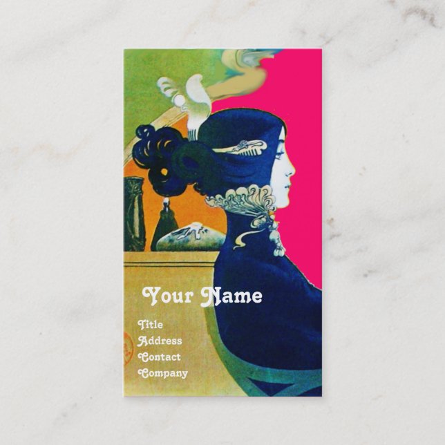 DIVA IN BLUE MONOGRAM Schönheitssalon ,Makeup Arti Visitenkarte (Vorderseite)