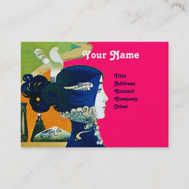 DIVA IN BLUE MONOGRAM Schönheitssalon ,Makeup Arti Visitenkarte (Vorderseite)