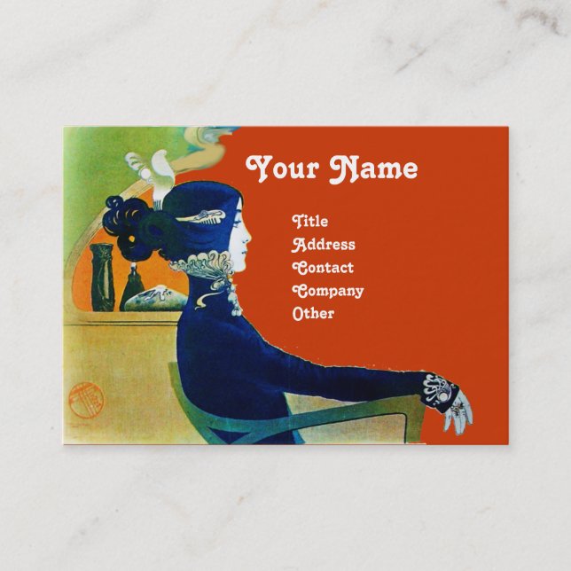 DIVA IN BLUE MONOGRAM Schönheitssalon ,Makeup Arti Visitenkarte (Vorderseite)