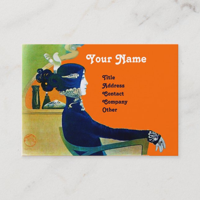 DIVA IN BLUE MONOGRAM Schönheitssalon ,Makeup Arti Visitenkarte (Vorderseite)