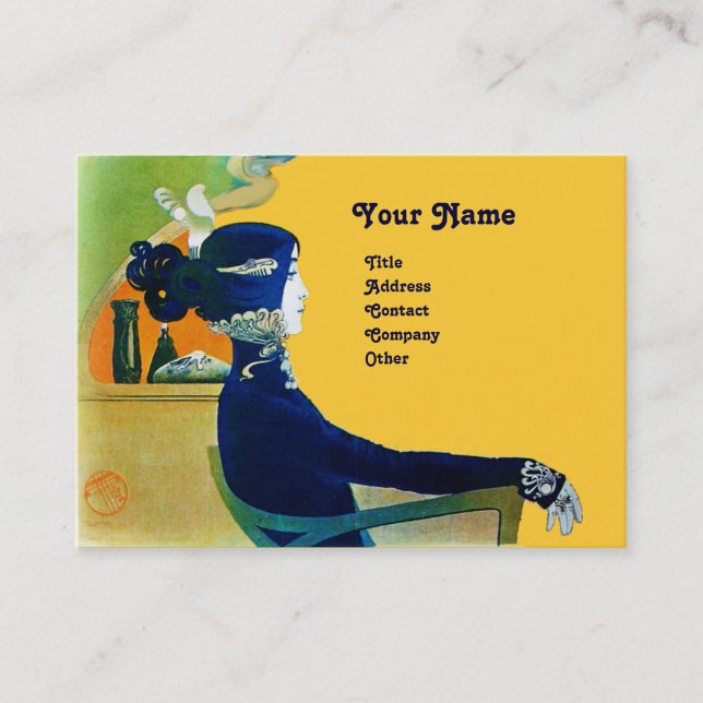 DIVA IN BLUE MONOGRAM Schönheitssalon ,Makeup Arti Visitenkarte (Vorderseite)