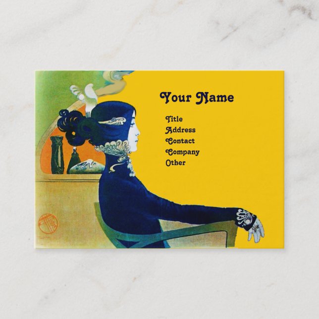 DIVA IN BLUE MONOGRAM Schönheitssalon ,Makeup Arti Visitenkarte (Vorderseite)