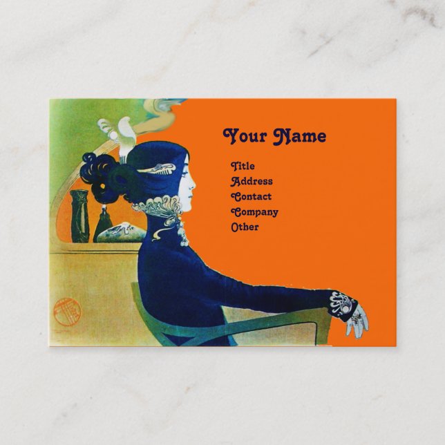 DIVA IN BLUE MONOGRAM Schönheitssalon ,Makeup Arti Visitenkarte (Vorderseite)