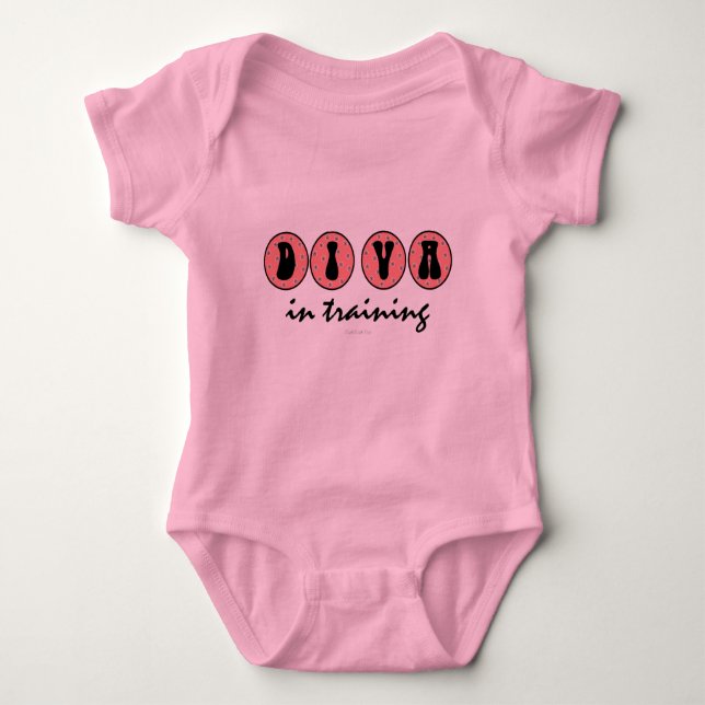 Diva in der Ausbildung Baby Strampler (Vorderseite)