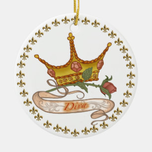 Diva-Königin-Schmuckstück Keramik Ornament