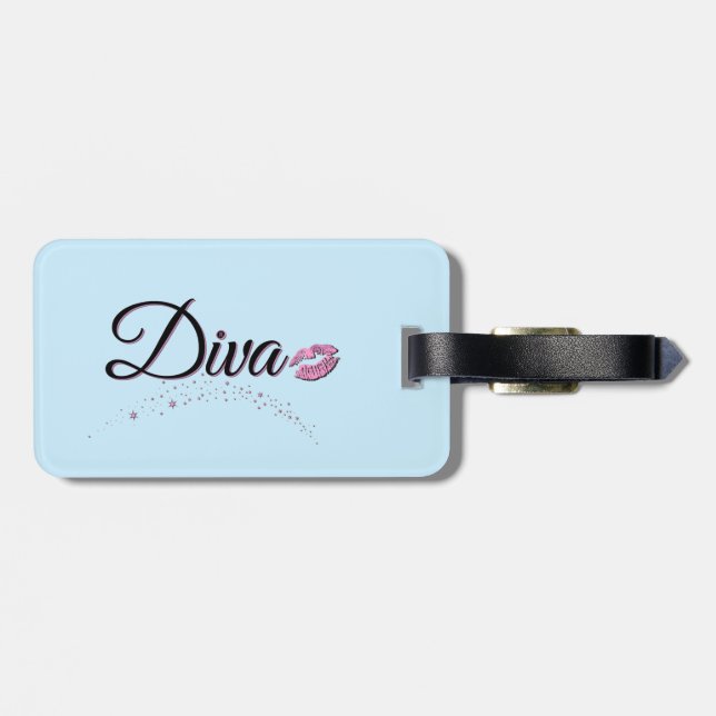 Diva Luggage Tag Gepäckanhänger (Rückseite horizontal)