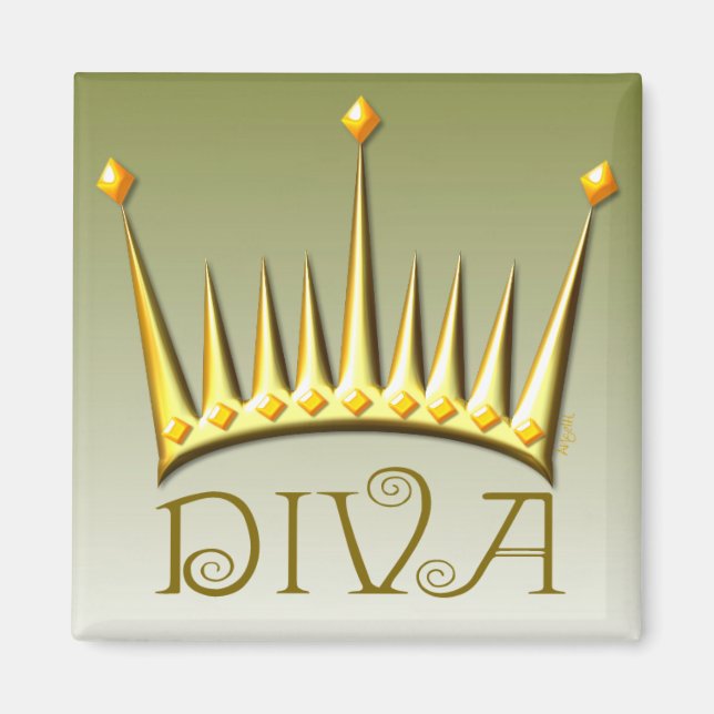 Diva Magnet in Gold AH2010 (Vorne)