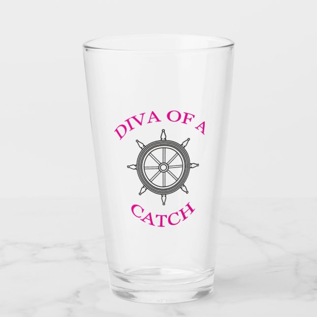 ‚Diva of a Catch‘ Glas (Vorderseite)