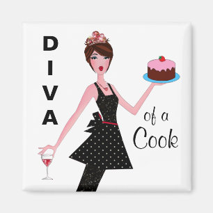 "Diva of a Cook"-Magnete Magnet