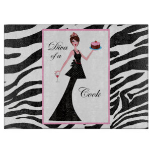 "Diva of a Cook" Schneidebrett