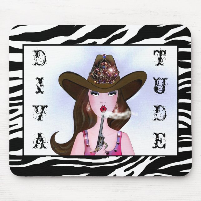 "Diva of a Cowgirl" Mousepad (Vorne)