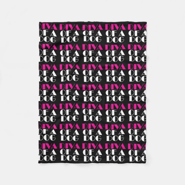 "DIVA of a Dog" Fleece Blanket (Vorderseite)