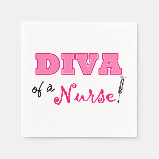 "DIVA of a Nurse" Papier Napkins Serviette (Vorderseite)