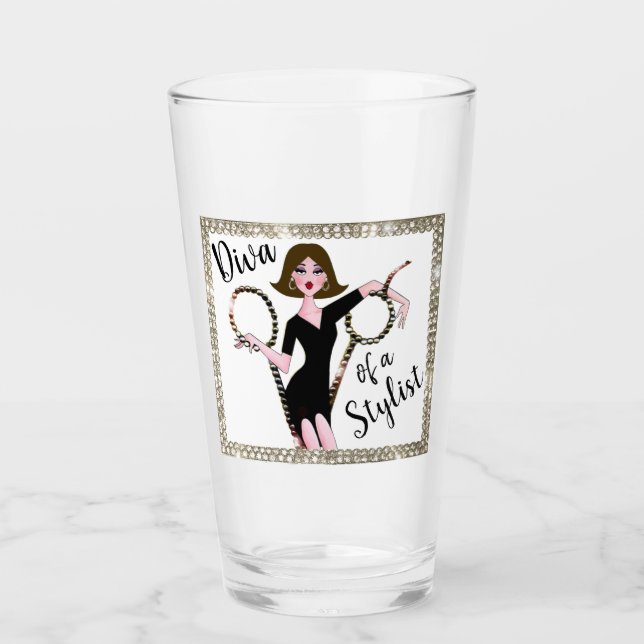 ‚Diva of a Stylist‘ Glas (Vorderseite)