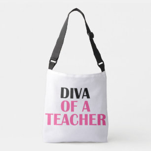 "Diva of a Teacher" Tragetaschen Mit Langen Trägern