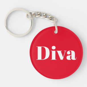 Diva Opernsänger Schauspieler Stilvolle Musik Them Schlüsselanhänger