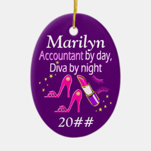 DIVA-PERSONALISIERTE RECHNUNGSLEGUNG KERAMIK ORNAMENT