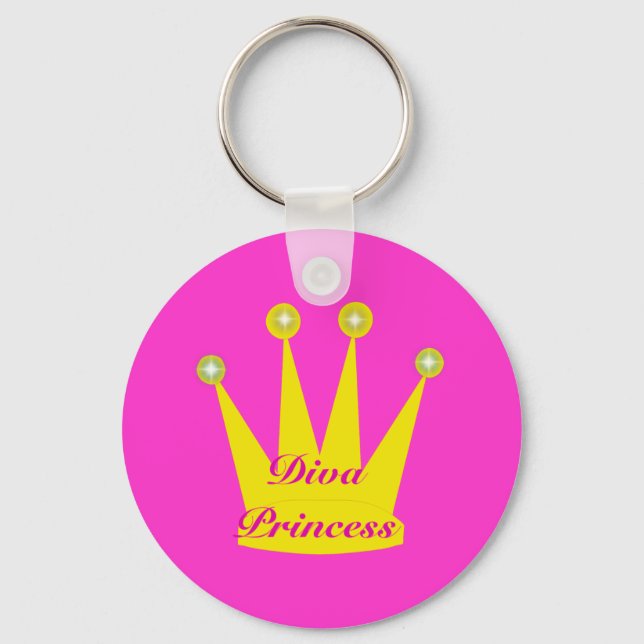 Diva Princess Crown Schlüsselanhänger (Vorderseite)