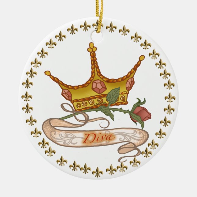 Diva Queen-Ornament Keramik Ornament (Vorne)