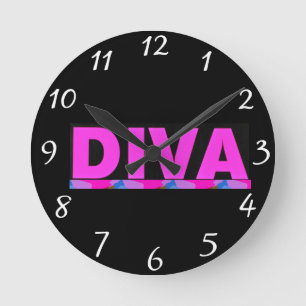 Diva Runde Wanduhr