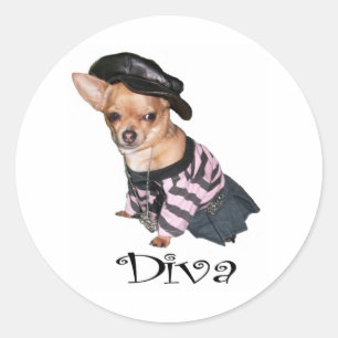 Diva Runder Aufkleber