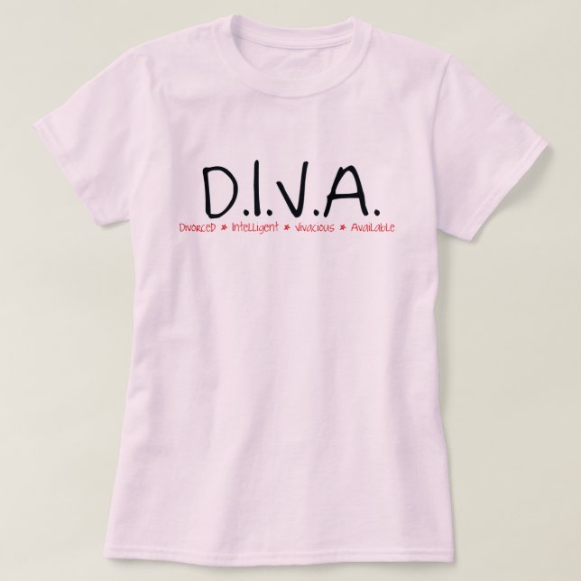 DIVA Scheidungsweibliche Definition T-Shirt (Design vorne)