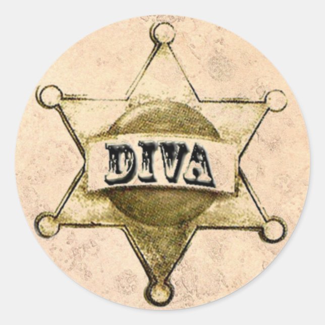 DIVA Sheriff Abzeichen Stickers (Vorderseite)