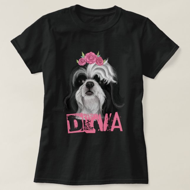 DIVA Shih Tzu T-Shirt (Design vorne)